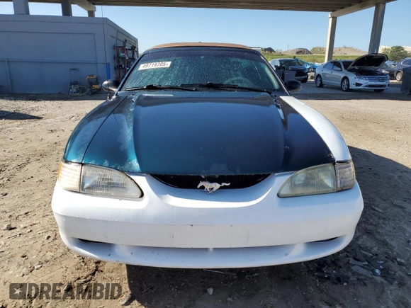 1996 Ford Mustang GT with VIN 1FALP45X1TF161258, listed as a Copart auction lot 49719705 with 219,897 mi miles and Clean Title. Bid and sale history available at carsss.com. Image 5.
