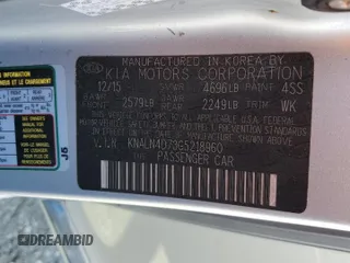 2016 Kia Cadenza Premium with VIN KNALN4D73G5218960, listed as a Copart auction lot 46759185 with 111,038 mi miles and Salvage Title. Bid and sale history available at carsss.com. Image 14.
