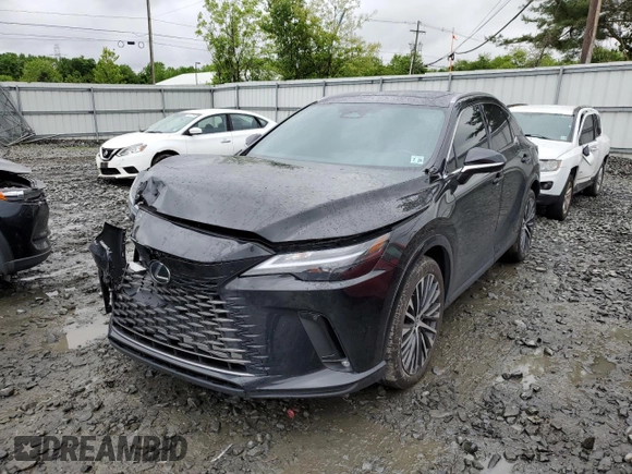 2023 Lexus RX with VIN 2T2BAMCA5PC025165, listed as a Copart auction lot 54707764 with 24,793 mi miles and Salvage Title. Bid and sale history available at carsss.com. Image 1.