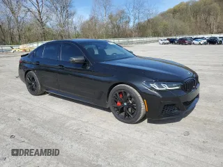2021 BMW 5 Series 540i with VIN WBA53BJ03MCF79416, listed as a Copart auction lot 54377595 with 59,255 mi miles and Salvage title. Bid and sale history available at DreamBid. Image 4.