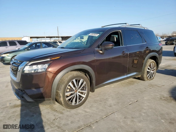 2022 Nissan Pathfinder Platinum with VIN 5N1DR3DK3NC264206, listed as a Copart auction lot 48926535 with 251,456 mi miles and Clean Title. Bid and sale history available at carsss.com. Image 1.