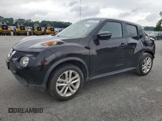 2015 Nissan Juke S with VIN JN8AF5MVXFT558214, listed as a Copart auction lot 64148645 with 57,345 mi miles and Salvage title. Bid and sale history available at DreamBid. Image 1.