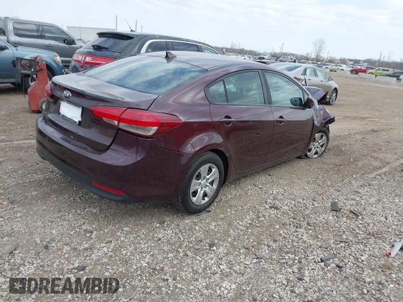 2017 Kia Forte LX with VIN 3KPFK4A75HE106261, listed as a IAAI auction lot 41830740 with 133,153 mi miles. Bid and sale history available at carsss.com. Image 4.