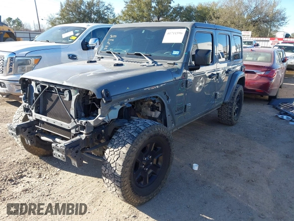 2018 Jeep Wrangler Unlimited Sahara with VIN 1C4HJXEG8JW239535, listed as a IAAI auction lot 41711596 with 85,675 mi miles. Bid and sale history available at carsss.com. Image 2.