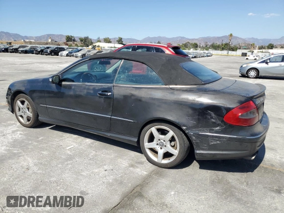 2006 Mercedes-Benz CLK-Class 5.0L with VIN WDBTK75G96T063299, listed as a Copart auction lot 69882884 with 148,934 mi miles and Salvage Title. Bid and sale history available at carsss.com. Image 2.
