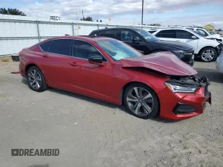 2021 Acura TLX w/Advance Package with VIN 19UUB5F61MA009716, listed as a Copart auction lot 76592364 with 0 mi miles and Salvage Title. Bid and sale history available at carsss.com. Image 4.