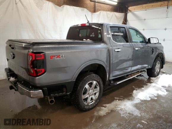 2024 Ford Ranger LARIAT with VIN 1FTER4KH7RLE16810, listed as a Copart auction lot 41364955 with 14,675 mi miles and Salvage Title. Bid and sale history available at carsss.com. Image 3.