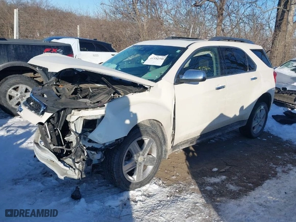 2015 Chevrolet Equinox LTZ with VIN 1GNFLHEK0FZ123691, listed as a IAAI auction lot 41332346 with 213,256 mi miles. Bid and sale history available at carsss.com. Image 2.