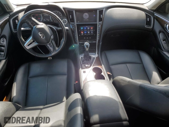 2018 Infiniti Q50 3.0t LUXE with VIN JN1EV7AP2JM360458, listed as a Copart auction lot 49479765 with 43,793 mi miles and Salvage Title. Bid and sale history available at carsss.com. Image 8.