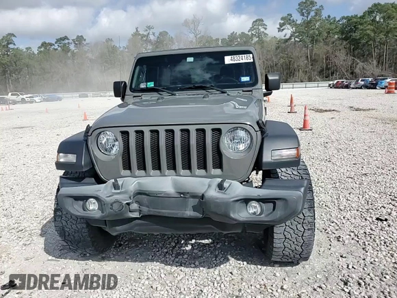 2019 Jeep Wrangler Unlimited Sport Altitude with VIN 1C4HJXDGXKW636909, listed as a Copart auction lot 48324185 with 47,744 mi miles and Clean title. Bid and sale history available at DreamBid. Image 14.