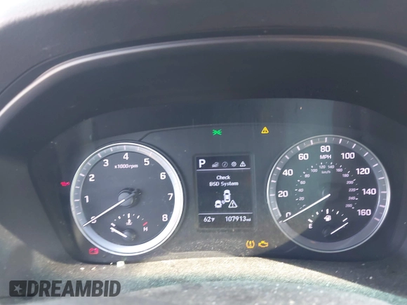 2019 Hyundai Sonata SE with VIN 5NPE24AF1KH752869, listed as a IAAI auction lot 41998391 with 107,913 mi miles and . Bid and sale history available at DreamBid. Image 7.