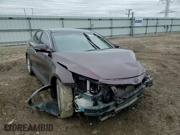 2015 Kia Optima LX with VIN 5XXGM4A75FG484776, listed as a Copart auction lot 55661635 with Not provided miles and Salvage title. Bid and sale history available at DreamBid. Image 14.