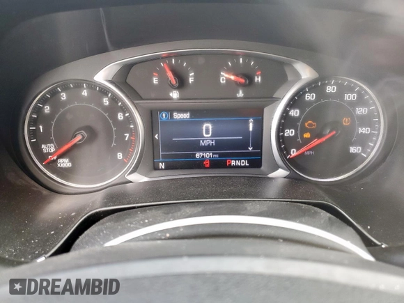 2020 Chevrolet Blazer LT with VIN 3GNKBCRSXLS593458, listed as a Copart auction lot 63774995 with 67,101 mi miles and Salvage title. Bid and sale history available at DreamBid. Image 9.