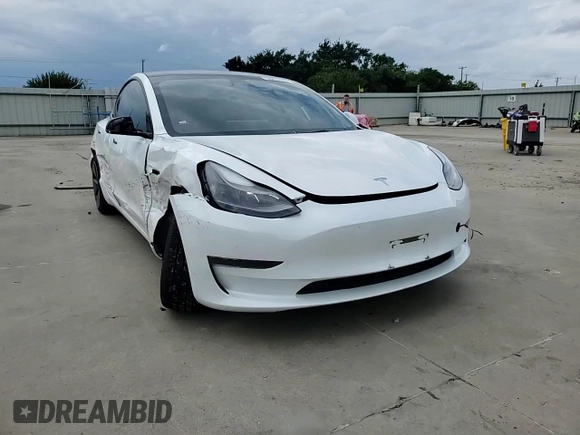 2023 Tesla Model 3 with VIN 5YJ3E1EA3PF562251, listed as a Copart auction lot 58293355 with 16,283 mi miles and Salvage title. Bid and sale history available at DreamBid. Image 13.