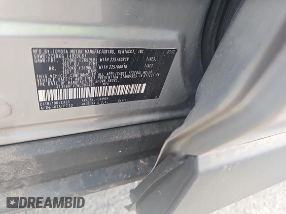2022 Toyota RAV4 Hybrid XLE Premium with VIN 4T3B6RFV2NU084419, listed as a IAAI auction lot 42729518 with 76,607 mi miles and . Bid and sale history available at DreamBid. Image 16.