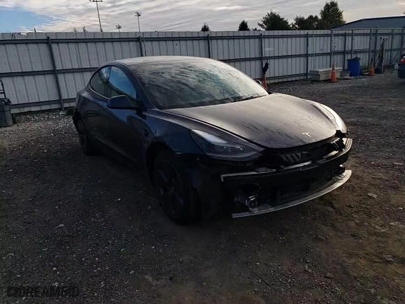 2023 Tesla Model 3 with VIN 5YJ3E1EA5PF408107, listed as a Copart auction lot 74465394 with 48,142 mi miles and Salvage Title. Bid and sale history available at carsss.com. Image 11.