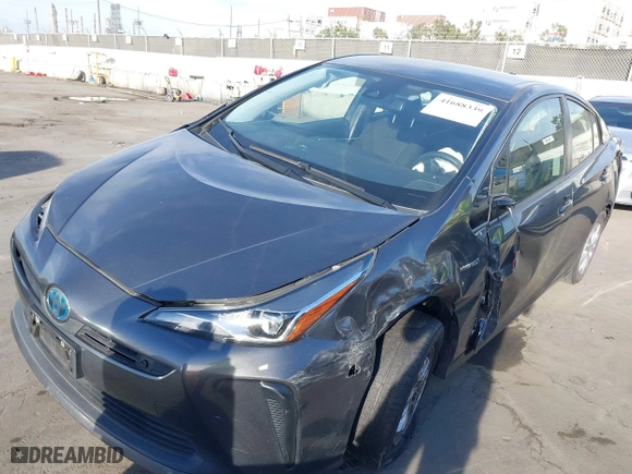 2020 Toyota Prius L Eco with VIN JTDKARFU8L3105988, listed as a IAAI auction lot 41688339 with 66,660 mi miles. Bid and sale history available at carsss.com. Image 6.