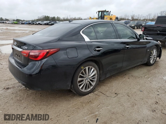 2018 Infiniti Q50 Luxe with VIN JN1EV7APXJM361910, listed as a Copart auction lot 45209005 with 78,544 mi miles and Clean title. Bid and sale history available at DreamBid. Image 3.
