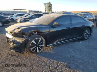 2023 Lucid Air Pure with VIN 50EA1PFA7PA007912, listed as a Copart auction lot 87080694 with 16,661 mi miles and Salvage Title. Bid and sale history available at carsss.com. Image 1.