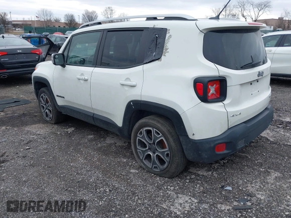 2015 Jeep Renegade Limited with VIN ZACCJBDT6FPC07957, listed as a IAAI auction lot 41727426 with Not Provided miles and . Bid and sale history available at DreamBid. Image 3.