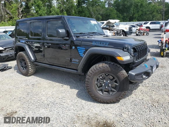 2024 Jeep Wrangler Willys z VIN 1C4RJXN62RW204366, wystawiony jako Copart lot #54132025 z przebiegiem 2 701 mil mil oraz Szkoda całkowita • Salvage title. Historia ofert i sprzedaży dostępna na DreamBid. Obrazek 4.