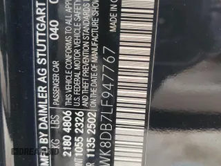 2020 Mercedes-Benz C 300 с VIN WDDWK8DB7LF947767, выставлен на аукционе Copart как лот 79406554 с пробегом 18 243 миль миль и Списание • Salvage title. История ставок и продаж доступна на DreamBid. Изображение 12.