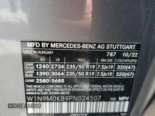 2023 Mercedes-Benz EQB 300 z VIN W1N9M0KB9PN024507, wystawiony jako Copart lot #56550475 z przebiegiem 100 550 mil mil oraz Tytuł czysty. Historia ofert i sprzedaży dostępna na DreamBid. Obrazek 13.