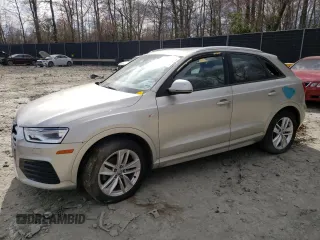 2018 Audi Q3 Premium with VIN WA1ECCFS5JR003572, listed as a Copart auction lot 51213445 with 28,839 mi miles and Salvage Title. Bid and sale history available at carsss.com. Image 1.