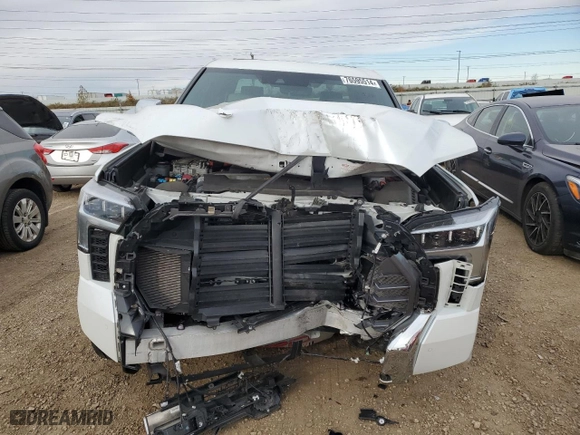 2023 Toyota Tundra 4WD 1794 Edition Hybrid with VIN 5TFMC5DB2PX018499, listed as a Copart auction lot 76595514 with 0 mi miles and Salvage Title. Bid and sale history available at carsss.com. Image 5.