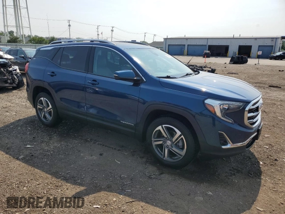 2020 GMC Terrain SLT with VIN 3GKALVEV1LL130586, listed as a Copart auction lot 59215235 with 61,039 mi miles and Salvage title. Bid and sale history available at DreamBid. Image 4.