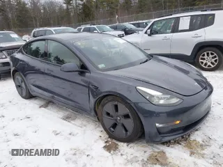 2023 Tesla Model 3 Long Range with VIN 5YJ3E1EBXPF708122, listed as a IAAI auction lot 41185314 with 27,765 mi miles and . Bid and sale history available at DreamBid. Image 1.