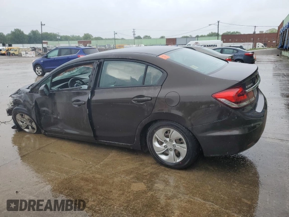 2013 Honda Civic LX z VIN 2HGFB2F52DH601075, wystawiony jako Copart lot #58512845 z przebiegiem Nie podano mil oraz Szkoda całkowita • Salvage title. Historia ofert i sprzedaży dostępna na DreamBid. Obrazek 2.