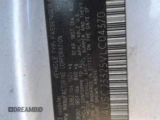 1997 BMW 3 Series 2.8L with VIN 4USCJ3325VLC04370, listed as a Copart auction lot 68742384 with 0 mi miles and Salvage Title. Bid and sale history available at carsss.com. Image 13.