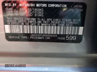 2017 Mitsubishi Lancer ES with VIN JA32U2FU5HU000324, listed as a Copart auction lot 79410254 with 38,763 mi miles and Salvage Title. Bid and sale history available at DreamBid. Image 12.