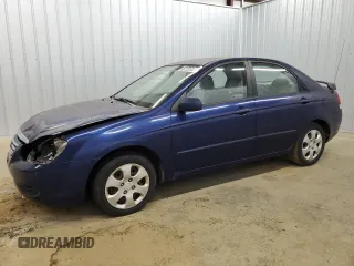 2009 Kia Spectra EX with VIN KNAFE221X95626293, listed as a Copart auction lot 70646504 with 197,017 mi miles and Clean Title. Bid and sale history available at carsss.com. Image 1.