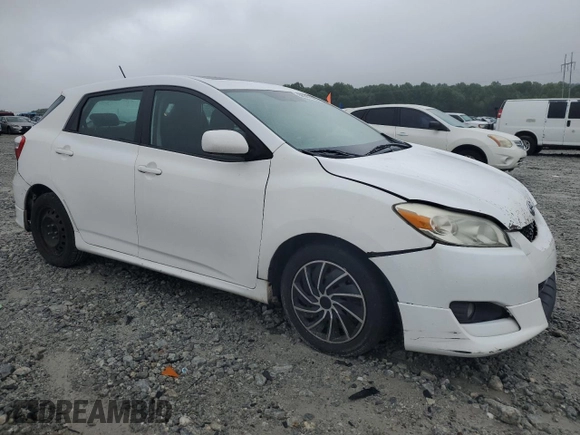 2009 Toyota Matrix S with VIN 2T1KE40E59C002925, listed as a Copart auction lot 58167165 with 198,246 mi miles and Salvage title. Bid and sale history available at DreamBid. Image 4.