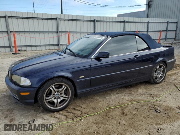 2003 BMW 3 Series 330Ci with VIN WBABS53423JU98101, listed as a Copart auction lot 85335144 with 106,581 mi miles and Salvage Title. Bid and sale history available at carsss.com. Image 1.