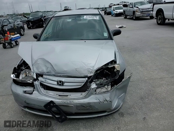 2001 Honda Civic LX with VIN JHMES16551S008527, listed as a Copart auction lot 51445275 with 0 mi miles and Salvage Title. Bid and sale history available at carsss.com. Image 11.