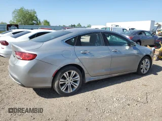 2015 Chrysler 200 Limited with VIN 1C3CCCAB1FN672686, listed as a Copart auction lot 52155565 with 117,710 mi miles and Salvage Title. Bid and sale history available at carsss.com. Image 3.
