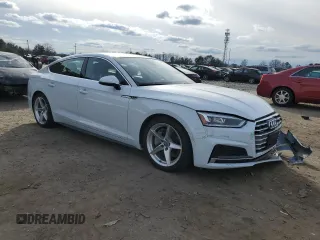 2019 Audi A5 Sportback Premium Plus with VIN WAUENCF58KA023337, listed as a Copart auction lot 45813494 with 42,650 mi miles. Bid and sale history available at carsss.com. Image 4.
