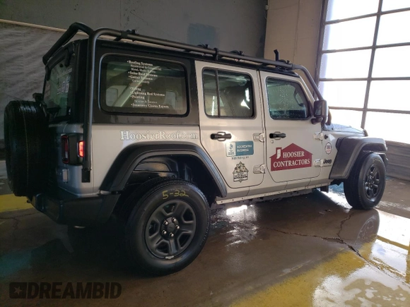 2023 Jeep Wrangler Sport S with VIN 1C4HJXDG0PW670641, listed as a Copart auction lot 41623195 with 27,266 mi miles and Salvage Title. Bid and sale history available at DreamBid. Image 3.