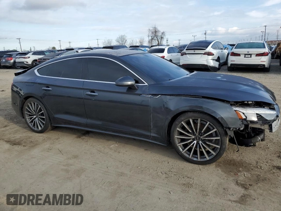 2021 Audi A5 Sportback Premium Plus with VIN WAUCBCF56MA046991, listed as a Copart auction lot 46651974 with 25,300 mi miles. Bid and sale history available at carsss.com. Image 4.