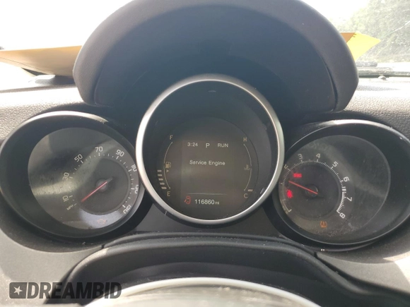 2016 FIAT 500X Trekking Plus with VIN ZFBCFXET7GP388002, listed as a Copart auction lot 59931355 with 116,860 mi miles and Salvage title. Bid and sale history available at DreamBid. Image 9.