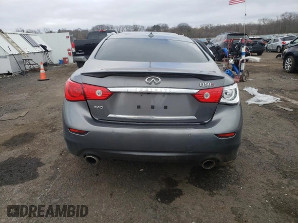 2016 Infiniti Q50 Red Sport 400 с VIN JN1FV7AR7GM450381, выставлен на аукционе Copart как лот 49452785 с пробегом 81 697 миль миль и Списание • Salvage title. История ставок и продаж доступна на DreamBid. Изображение 6.