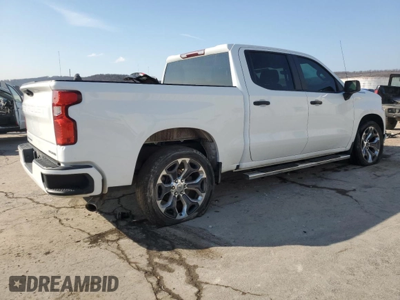 2020 Chevrolet Silverado 1500 Custom with VIN 1GCPWBEH1LZ179009, listed as a Copart auction lot 46751705 with 77,057 mi miles and Salvage Title. Bid and sale history available at carsss.com. Image 3.