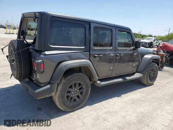 2024 Jeep Wrangler Sport S with VIN 1C4PJXDN4RW102311, listed as a Copart auction lot 56407235 with 23,851 mi miles and Salvage title. Bid and sale history available at DreamBid. Image 3.