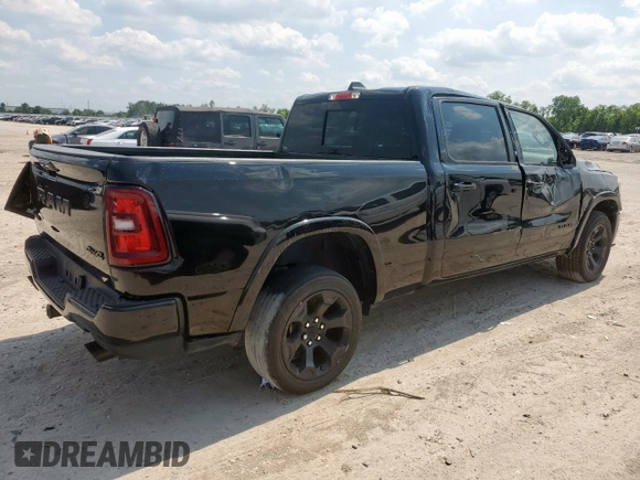 2025 Ram 1500 with VIN 1C6SRFMPXSN583439, listed as a Copart auction lot 59518285 with 10,253 mi miles and Non repairable. Bid and sale history available at DreamBid. Image 3.