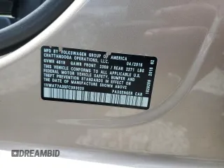 2015 Volkswagen Passat Limited Edition with VIN 1VWAT7A35FC093020, listed as a Copart auction lot 62692295 with 138,823 mi miles and Clean title. Bid and sale history available at DreamBid. Image 12.