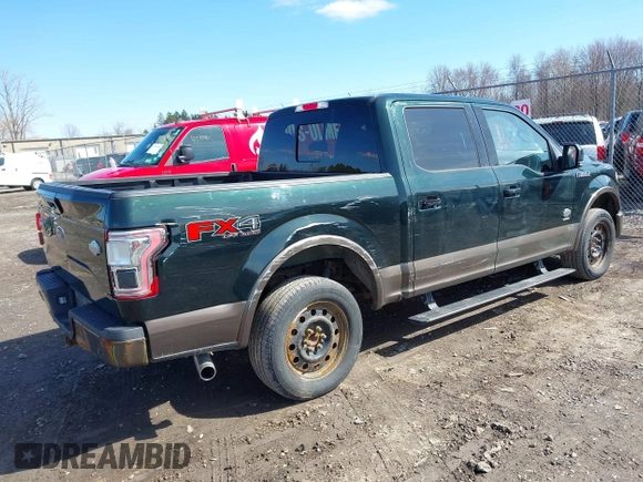 2015 Ford F-150 XLT with VIN 1FTEW1EGXFFC82332, listed as a IAAI auction lot 41922481 with 127,656 mi miles. Bid and sale history available at carsss.com. Image 4.