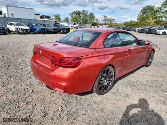 2020 BMW M4 with VIN WBS4Z9C06L5P15498, listed as a Copart auction lot 75832504 with 27,576 mi miles and Clean Title. Bid and sale history available at carsss.com. Image 4.